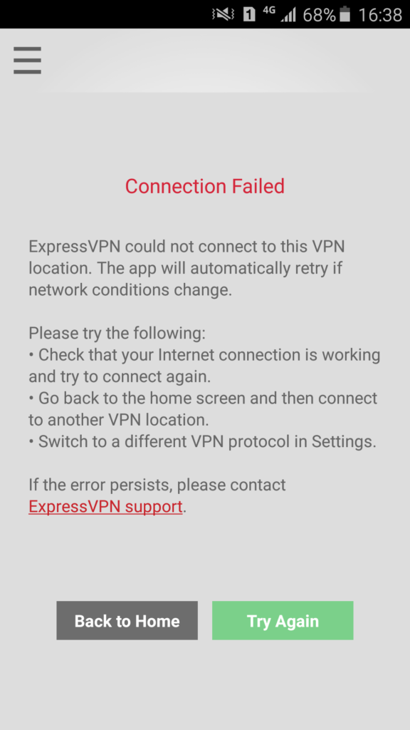 proxy connection failed droid vpn for iphone