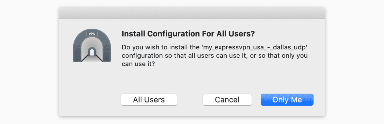 You will be asked if you would like to install for all users. Select your preference.