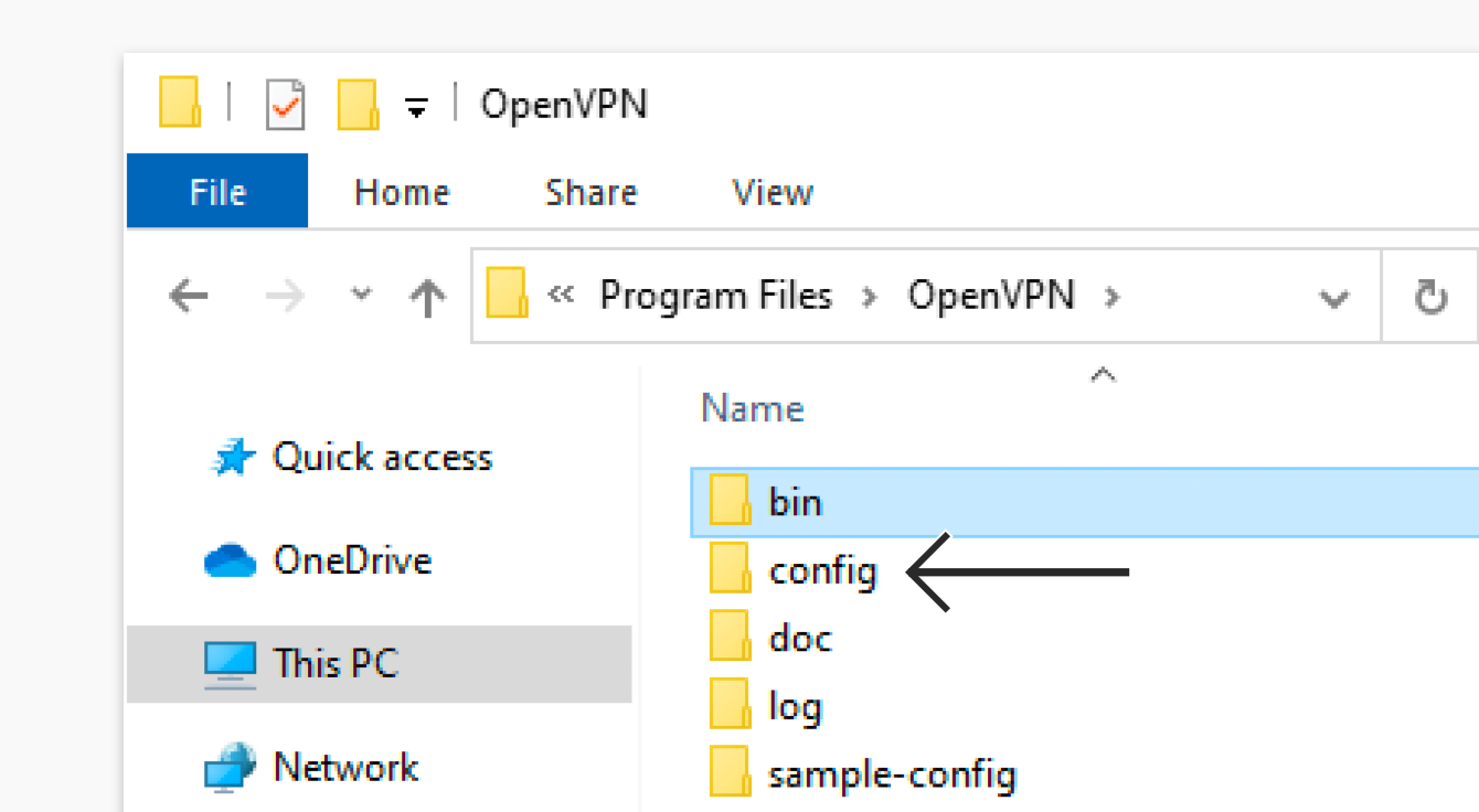 openvpn config location windows
