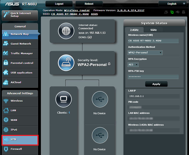 setup nordvpn on asus router