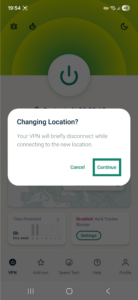 Once you choose a location, ExpressVPN will automatically connect you to it.