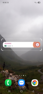 Android home screen showing the ExpressVPN widget.