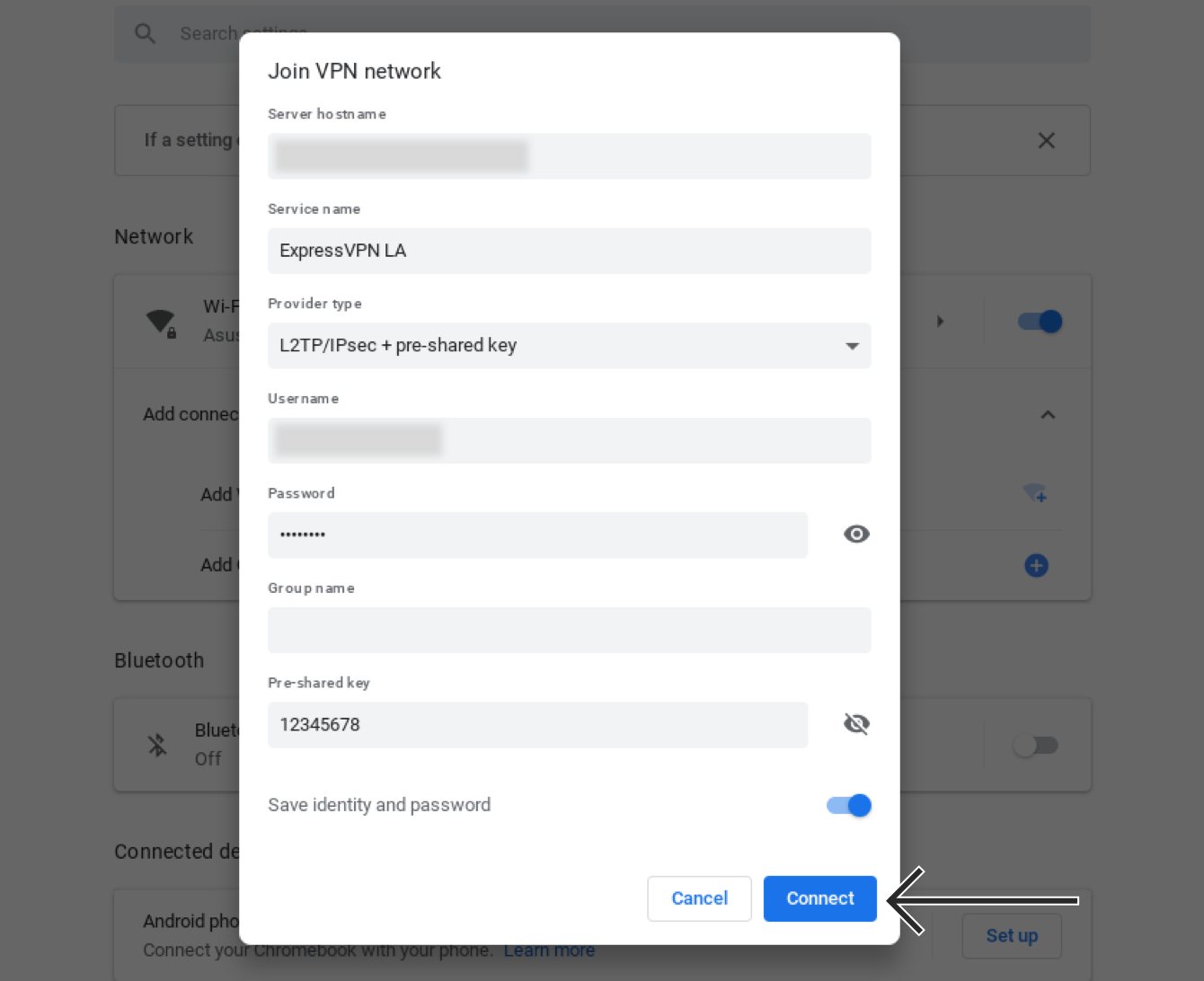 chrome vpn setup