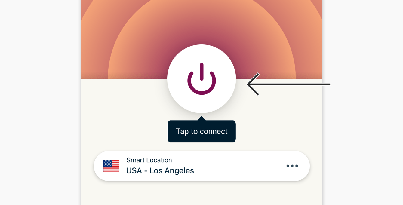 To connect, tap the On Button.