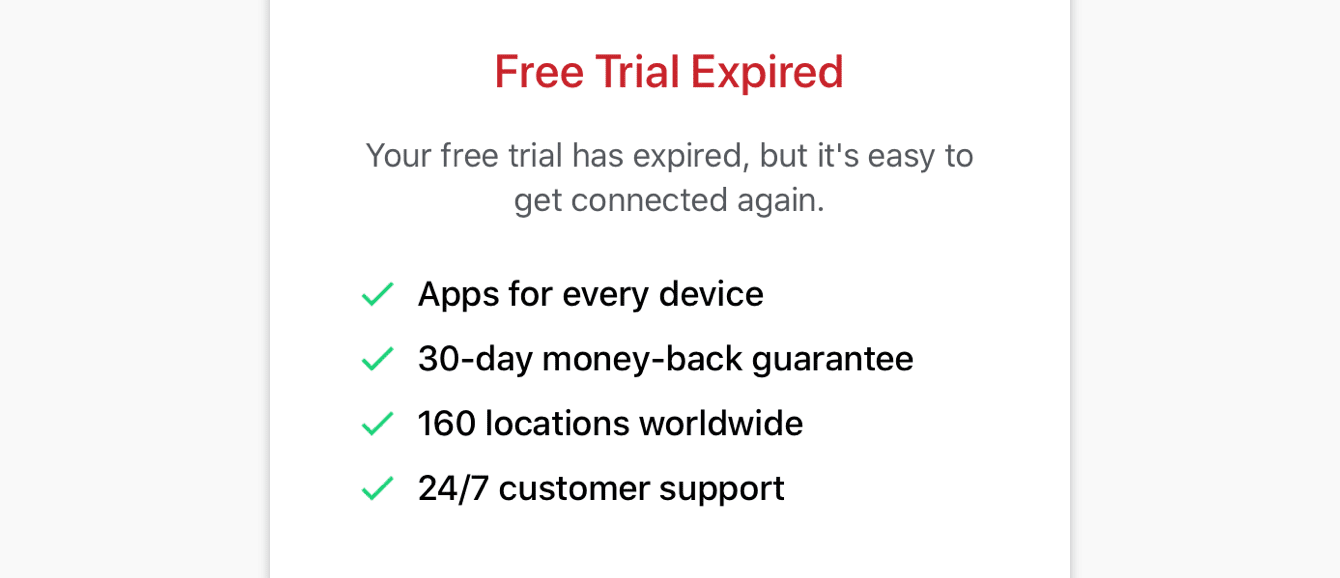 Your free trial has expired.