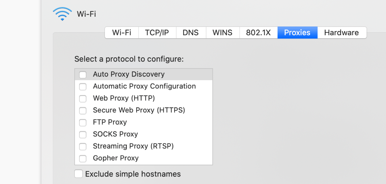 proxy settings in chrome for mac to originate a request from california