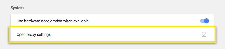 how to change google chrome settings proxy