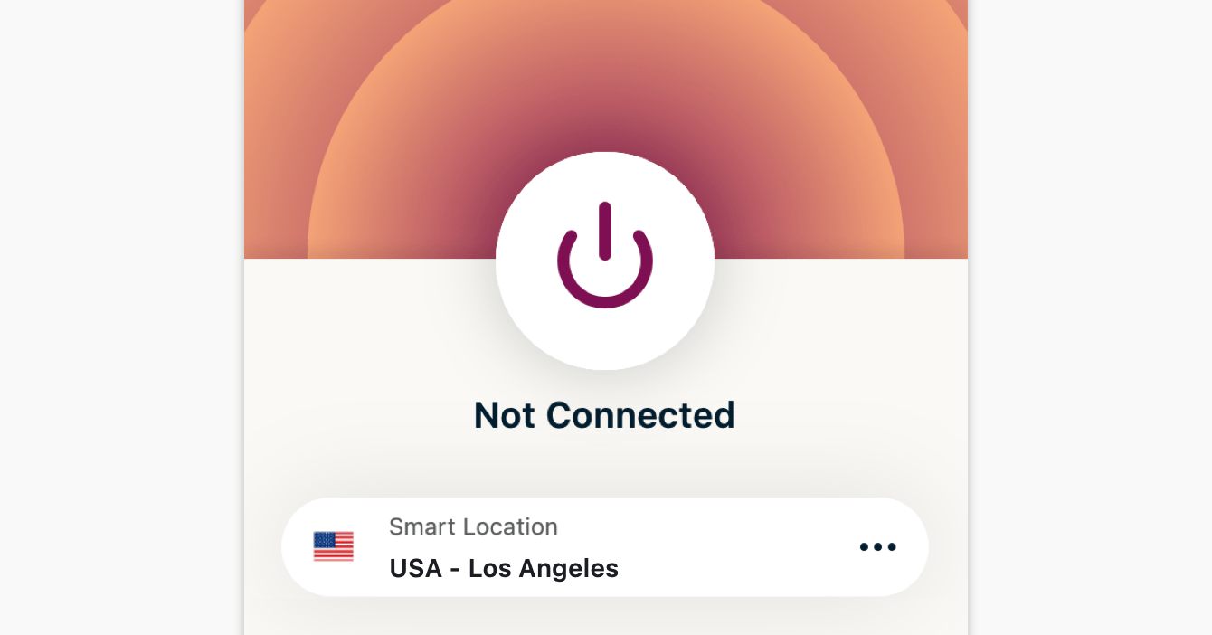 You are not connected to ExpressVPN.