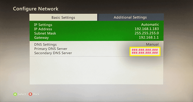 Что такое dns на xbox 360