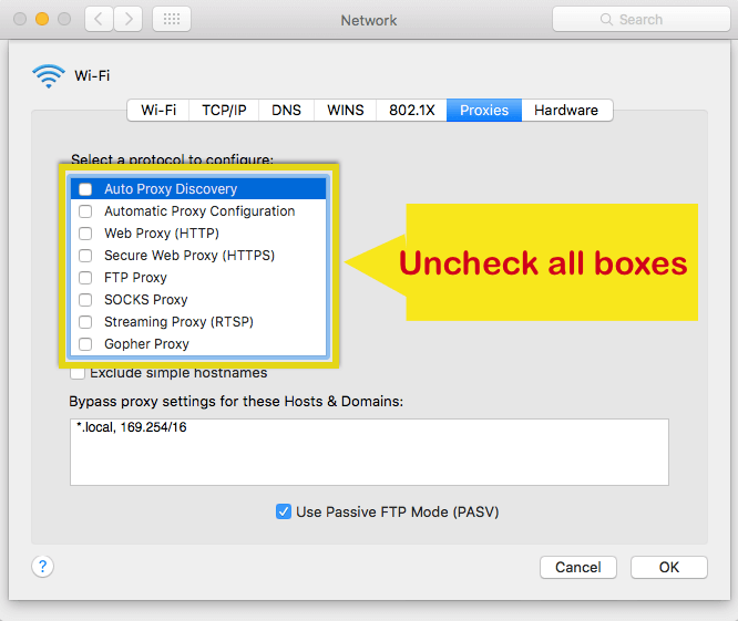 Proxy tool for mac