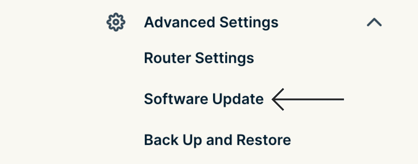 Klicken Sie auf „Software Update“.
