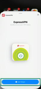Add ExpressVPN as a widget to iOS home screen.