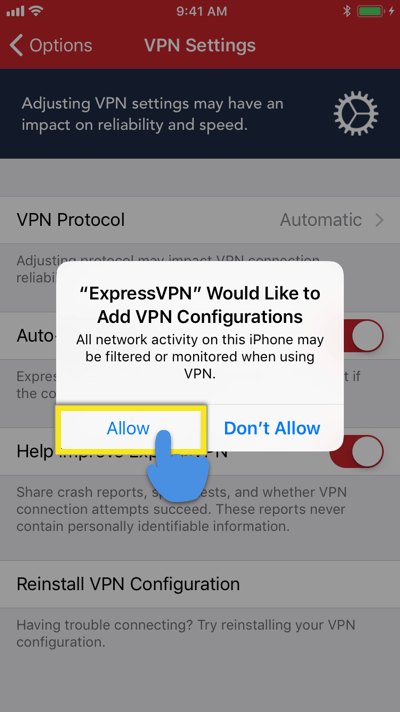 expressvpn ios add configrations