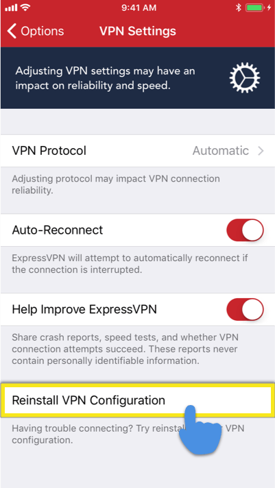 expressvpn ios reinstall configuration