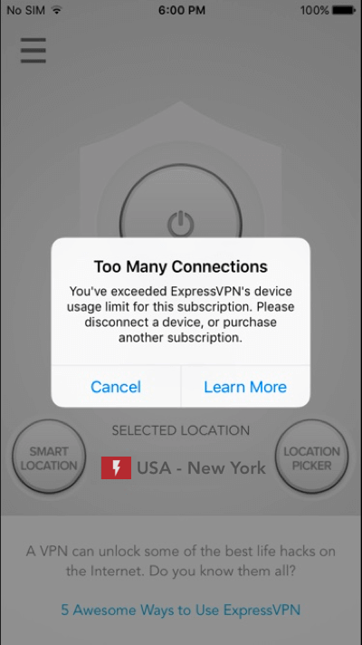 expressvpn iphone too many