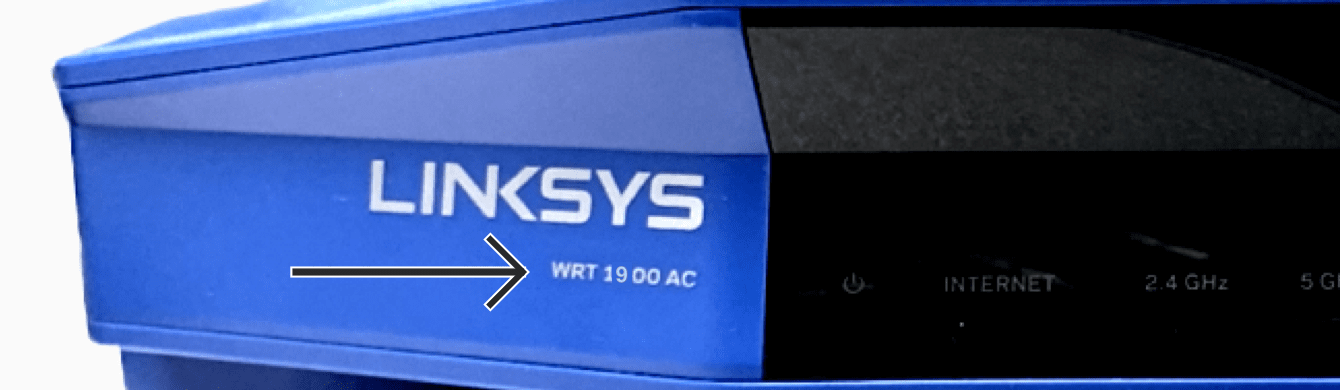 The front of Linksys WRT1900AC.