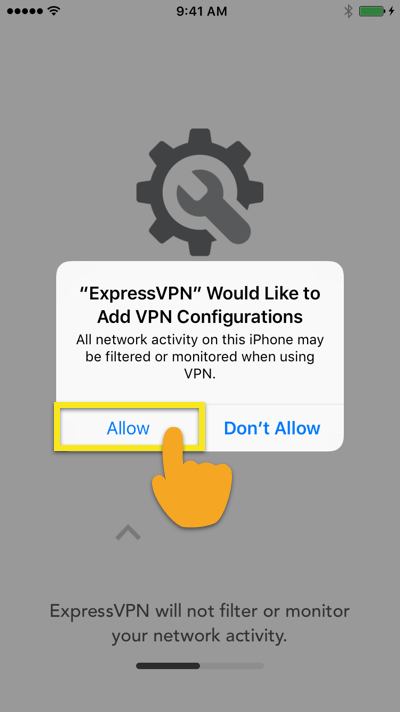 allow expressvpn configuration ios