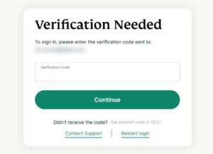 ExpressVPN verification code window on desktop.