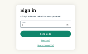 ExpressVPN's Sign in page on desktop.