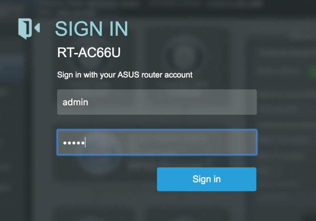 asus router admin