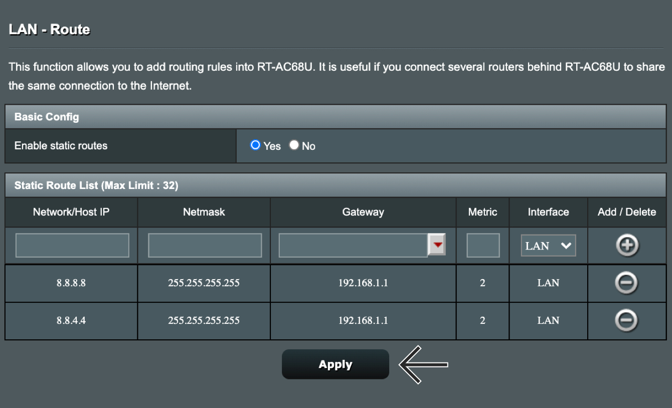 asus mac address list