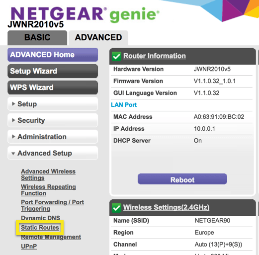 ip to login to netgear router