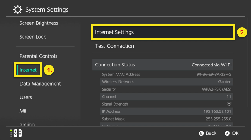 dns codes for nintendo switch