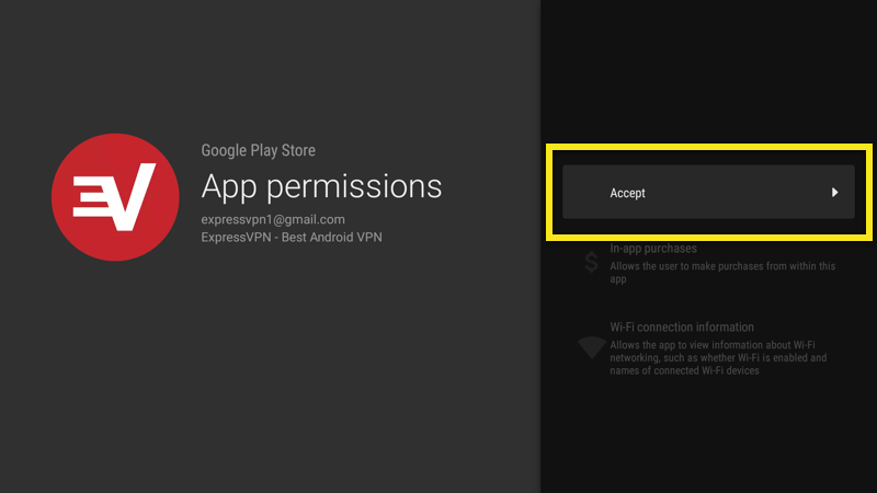 accept expressvpn android app permissions