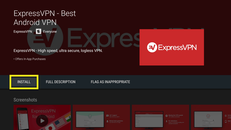 Install the ExpressVPN app on Nvidia Shield.