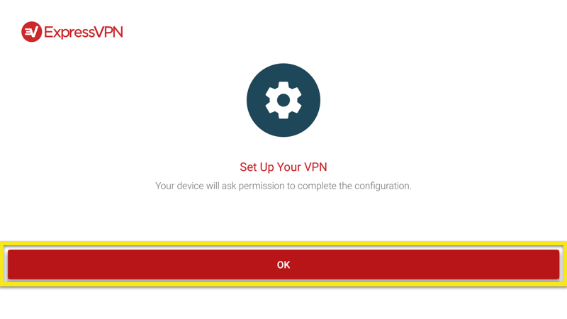 Permission to set up ExpressVPN for Nvidia Shield.