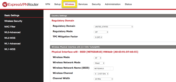 get to my router configuration page