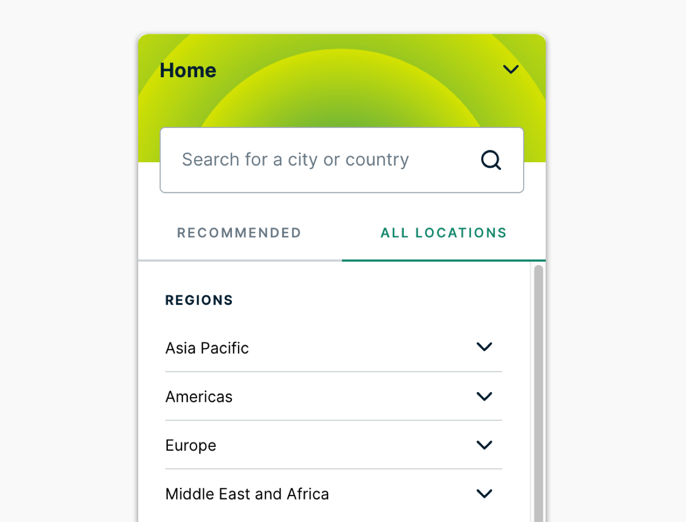 The "All Locations" tab.