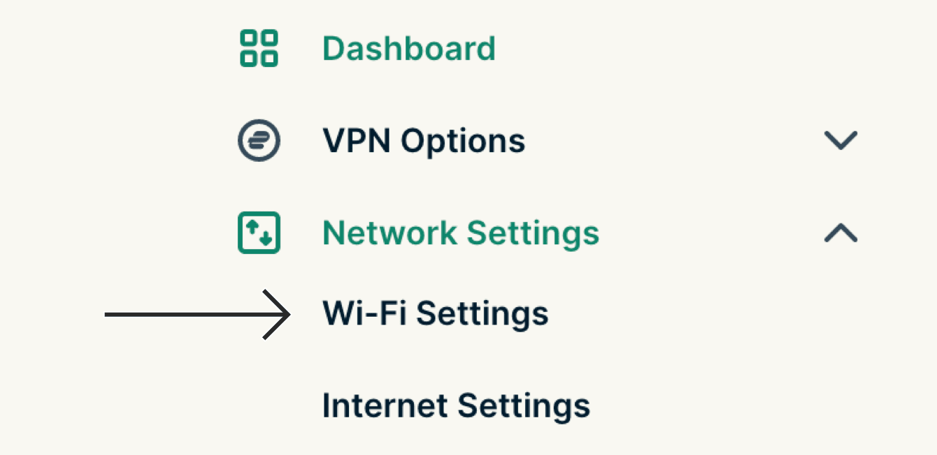 Select “Wi-Fi Settings.”