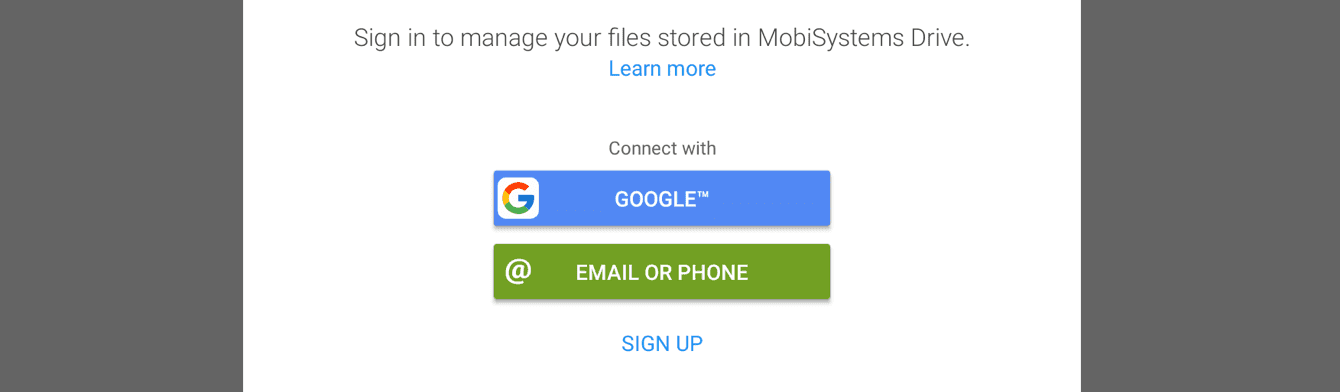 Select a sign-in method.
