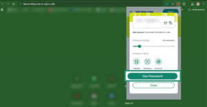 ExpressKeys app add new login options showing need a new password option.