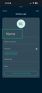 New login in ExpressKeys iOS app.