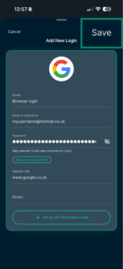 New login in ExpressKeys iOS app.