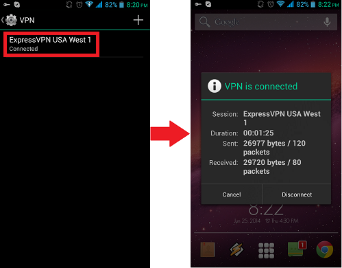 使用L2TP协议在Android设备上手动配置ExpressVNP