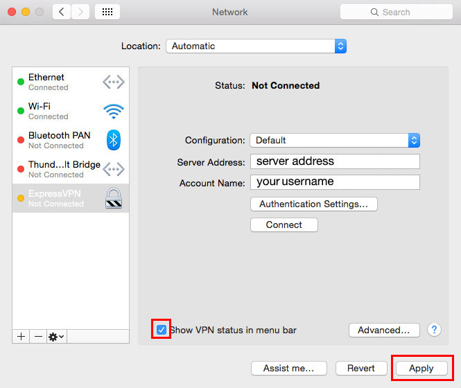 como configurar una vpn en mac lion