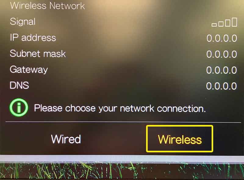 wireless settings for wd tv
